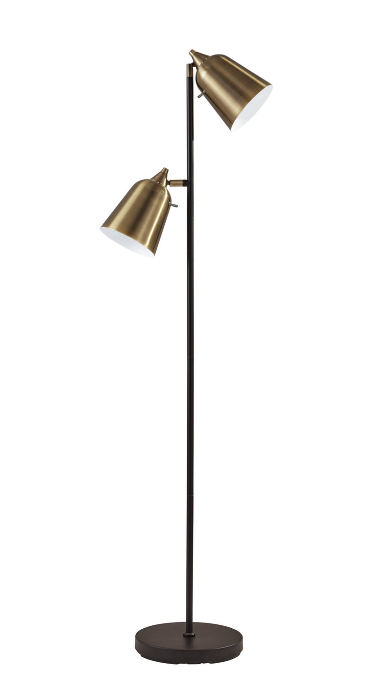 Adesso Home - 3237-01 - Two Light Floor Lamp - Malcolm - Black