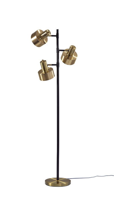 Adesso Home - 3588-01 - Three Light Floor Lamp - Clayton - Antique Brass