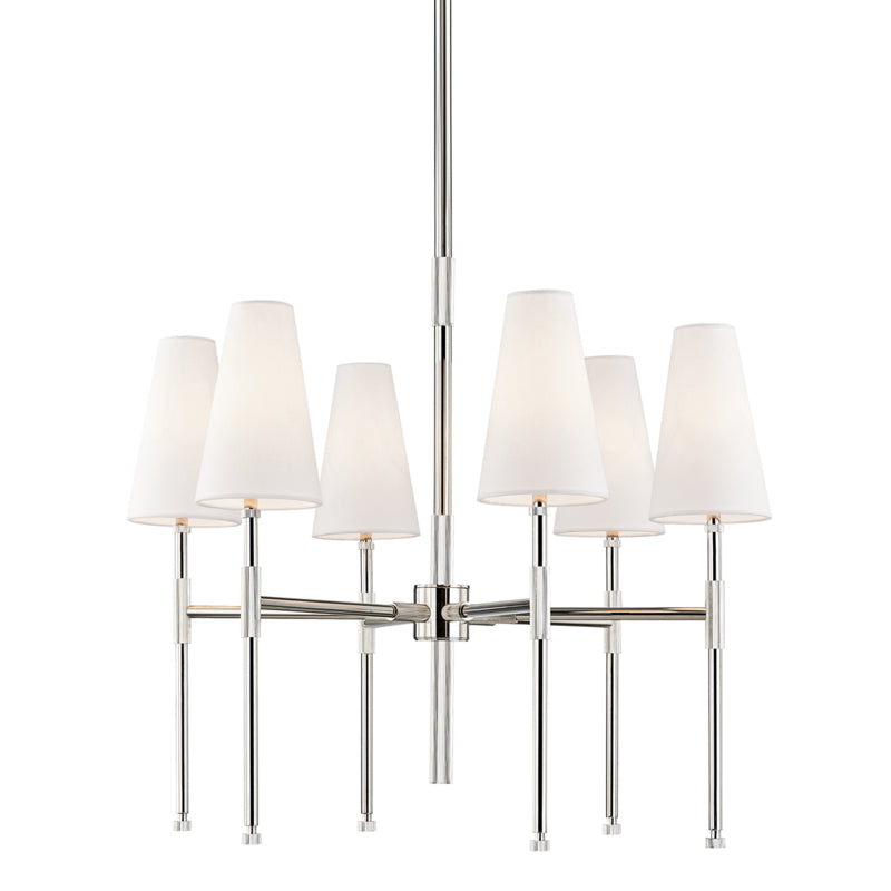 Hudson Valley - 3728-PN - Six Light Chandelier - Bowery - Polished Nickel