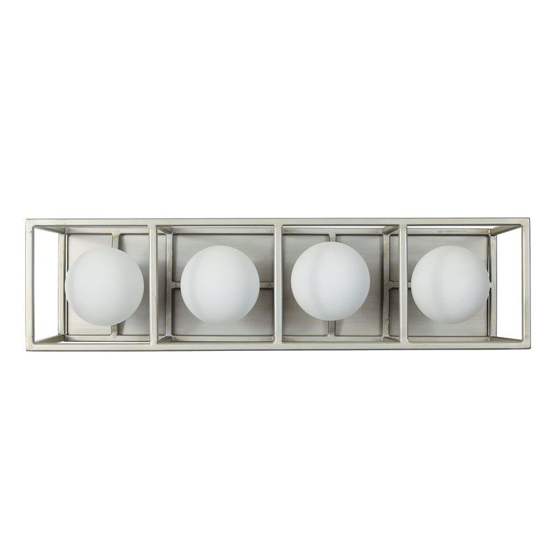 Varaluz - 325B04SOCB - Four Light Bath - Plaza - Silverado/Carbon