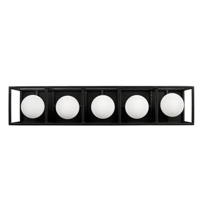 Varaluz - 325B05CBHG - Five Light Bath - Plaza - Carbon/Havana Gold