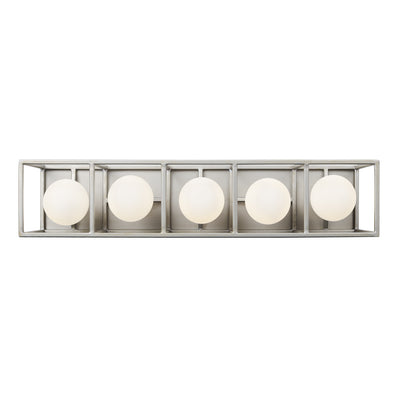 Varaluz - 325B05SOCB - Five Light Bath - Plaza - Silverado/Carbon