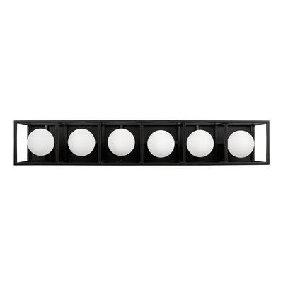 Varaluz - 325B06CBHG - Six Light Bath - Plaza - Carbon/Havana Gold