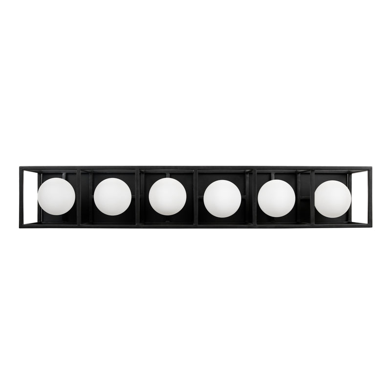 Varaluz - 325B06CBHG - Six Light Bath - Plaza - Carbon/Havana Gold