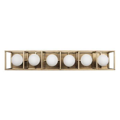 Varaluz - 325B06HGCB - Six Light Bath - Plaza - Havana Gold/Carbon