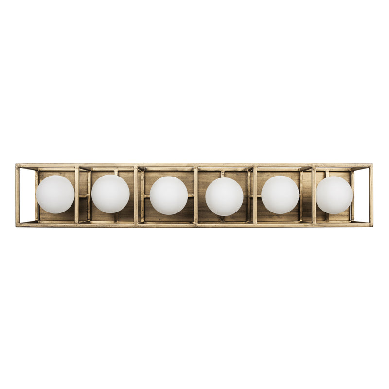 Varaluz - 325B06HGCB - Six Light Bath - Plaza - Havana Gold/Carbon