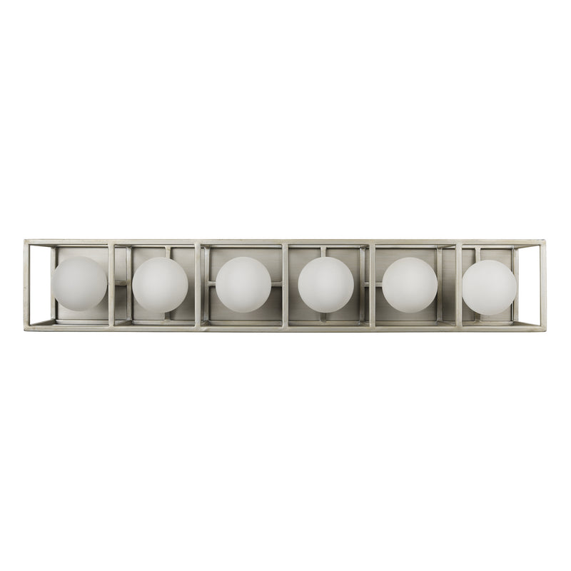Varaluz - 325B06SOCB - Six Light Bath - Plaza - Silverado/Carbon