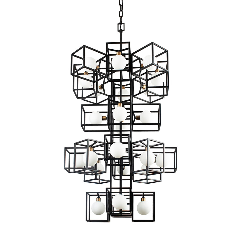 Varaluz - 325F24CBHG - 24 Light Foyer Pendant - Plaza - Carbon/Havana Gold