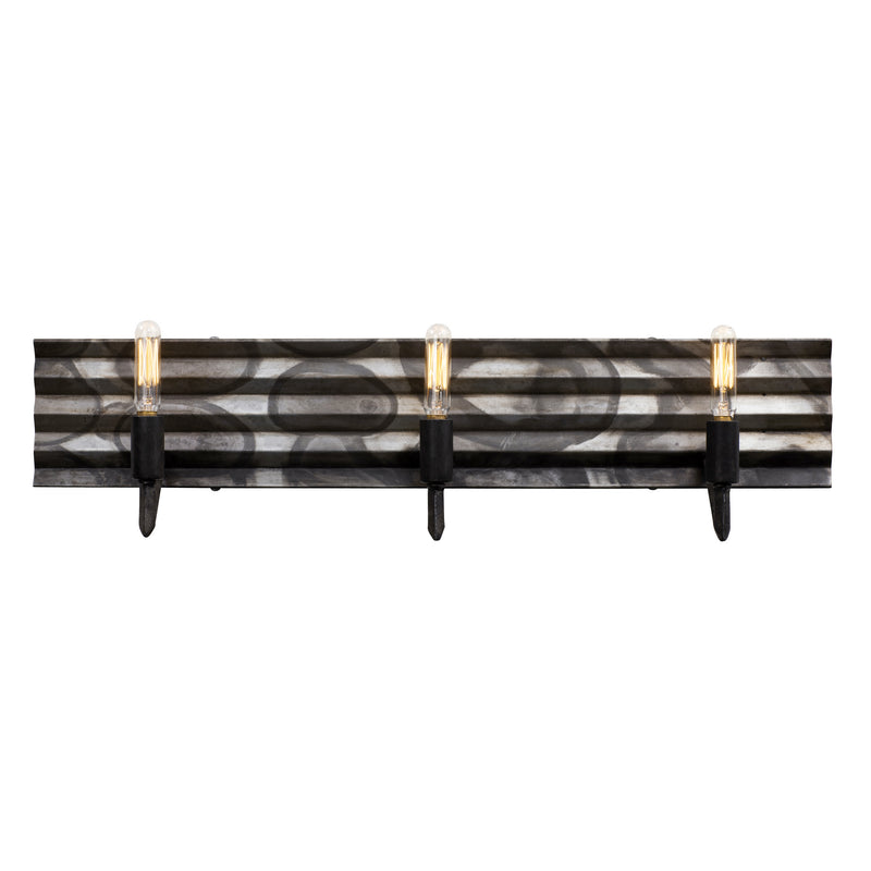 Varaluz - 337B03 - Three Light Bath - Flynne - Artistic Fired Steel