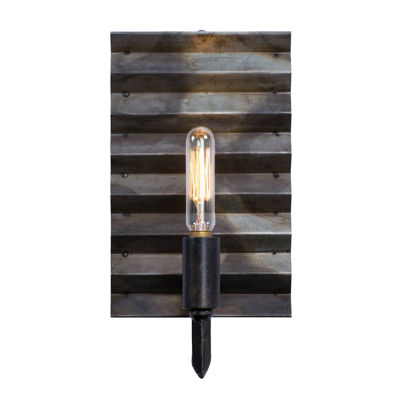 Varaluz - 337W01 - One Light Wall Sconce - Flynne - Artistic Fired Steel