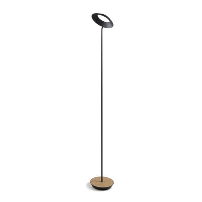 Koncept - RYO-SW-MTB-WOK-FLR - LED Floor Lamp - Royyo - Matte black body, white oak base plate