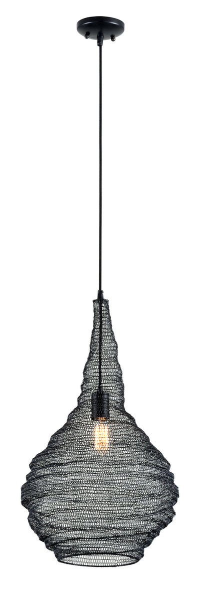 Troy Lighting - F6771-SBK - One Light Pendant - Wabi Sabi - Black