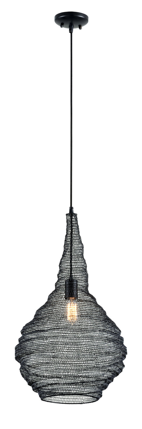 Troy Lighting - F6771-SBK - One Light Pendant - Wabi Sabi - Black
