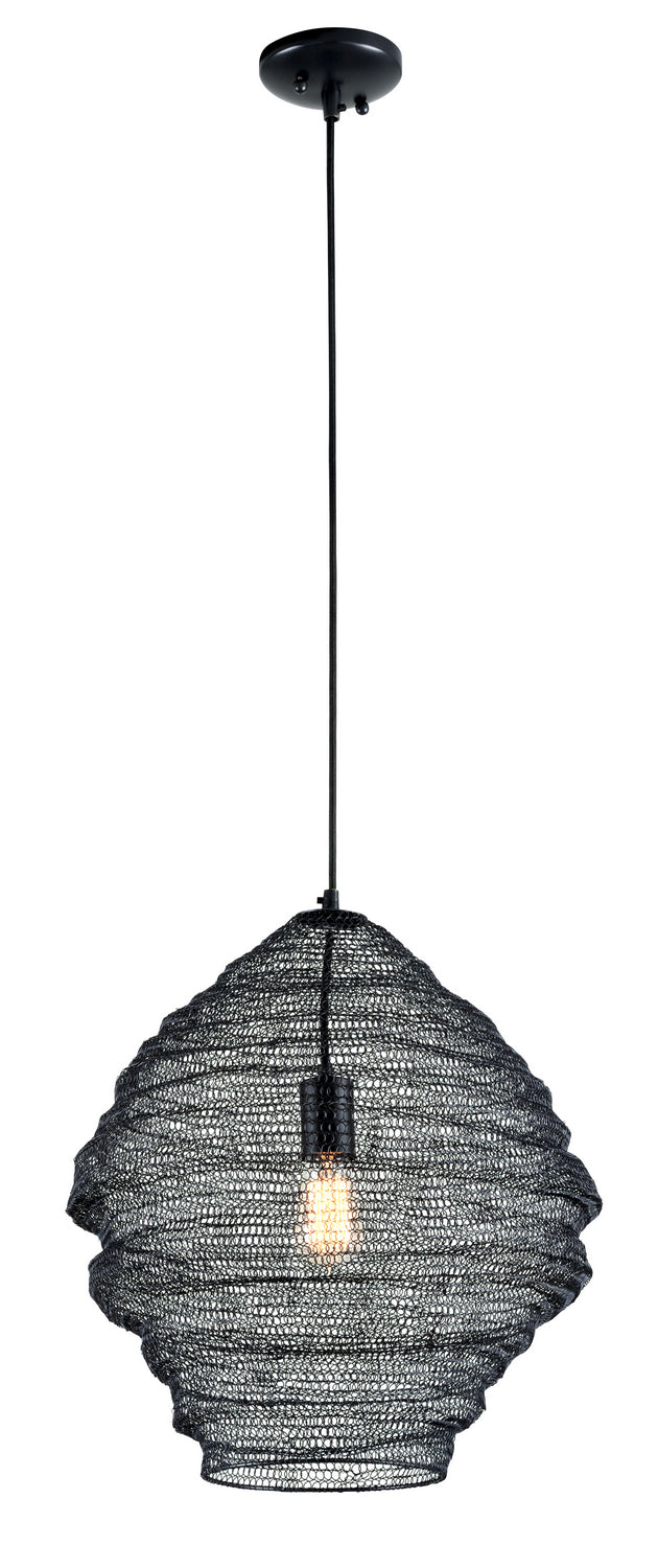 Troy Lighting - F6772-SBK - One Light Pendant - Wabi Sabi - Black