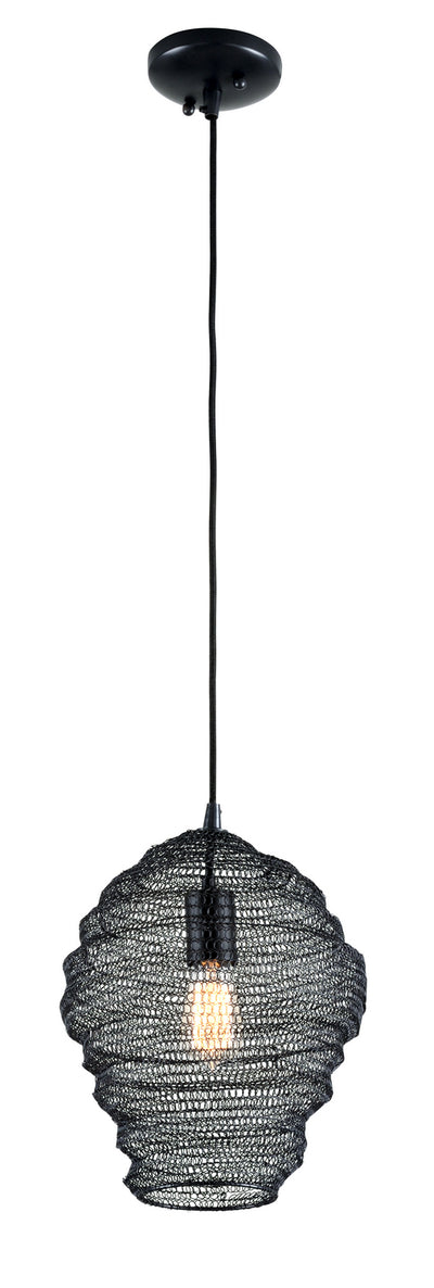 Troy Lighting - F6773-SBK - One Light Pendant - Wabi Sabi - Black