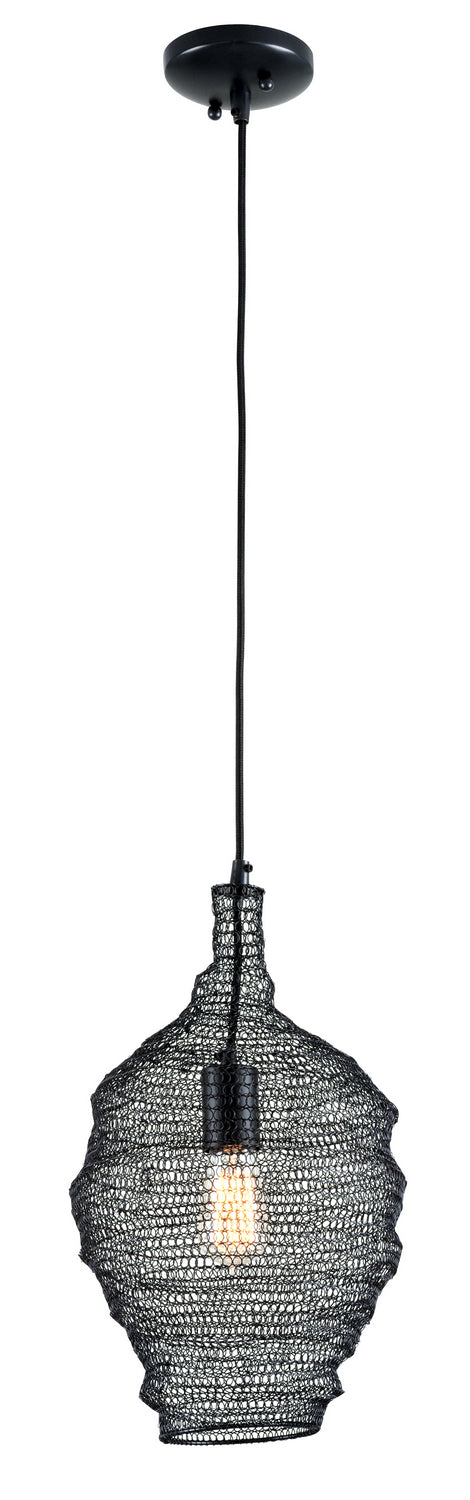 Troy Lighting - F6775 - One Light Pendant - Wabi Sabi - Black