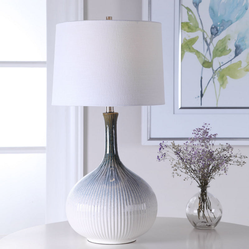 Uttermost - 28347-1 - One Light Table Lamp - Eichler - Brushed Nickel