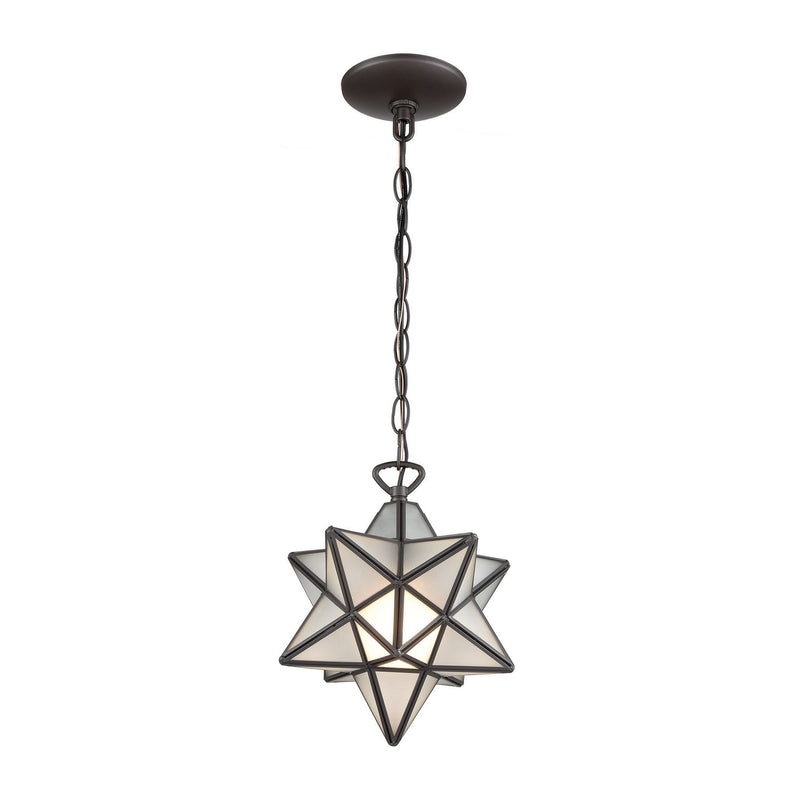 ELK Home - 1145-015 - One Light Mini Pendant - Moravian Star - Oil Rubbed Bronze