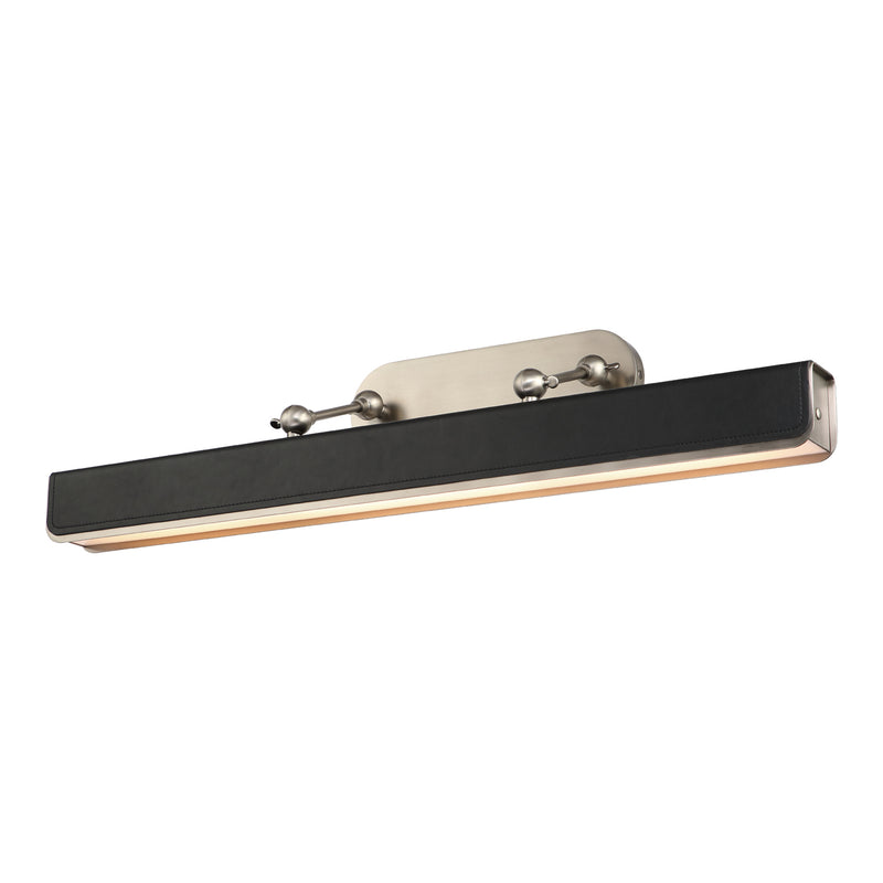 Alora - PL307931ANTL - LED Wall Sconce - Valise Picture - Aged Nickel/Tuxedo Leather
