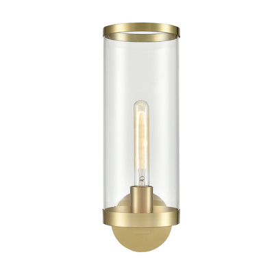Alora - WV311601NBCG - One Light Bathroom Fixture - Revolve II - Clear Glass/Natural Brass