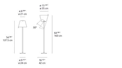 Artemide-Melampo-0123018A-Melampo Floor Lamp-Grey