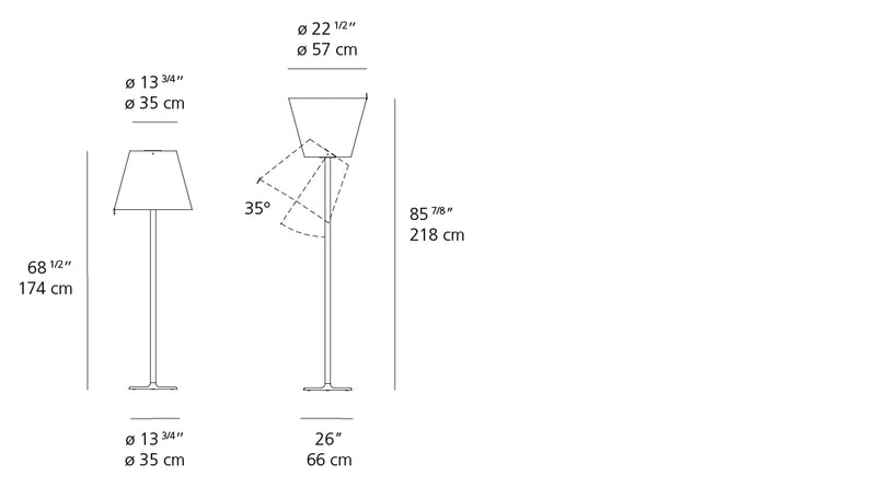 Artemide-Melampo-0577018A-Melampo Floor Lamp-Grey