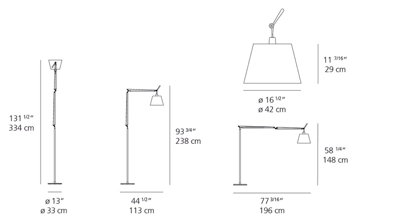 Artemide-Tolomeo-TLM2108-Tolomeo Mega LED Floor Lamp-Black