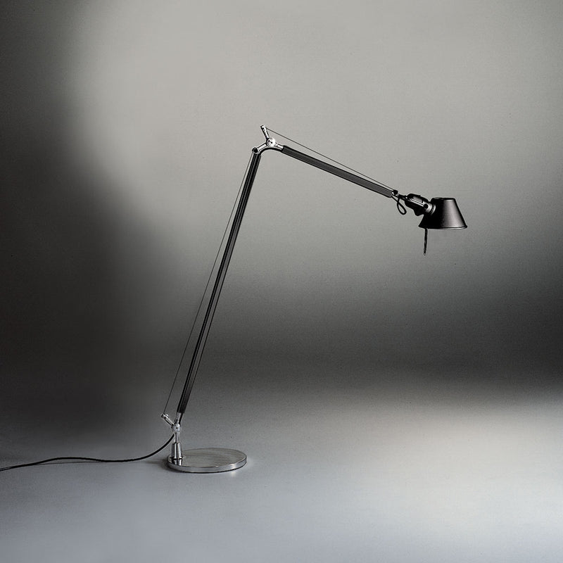 Artemide-Tolomeo-TLR0102-Tolomeo Reading Floor Lamp-Black/Aluminum