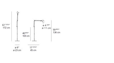 Artemide-Tolomeo-TOL0126-Tolomeo Micro Floor Lamp-Aluminum