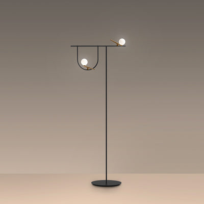Artemide-Yanzi-1102015A-Yanzi Floor Lamp-Brushed Brass
