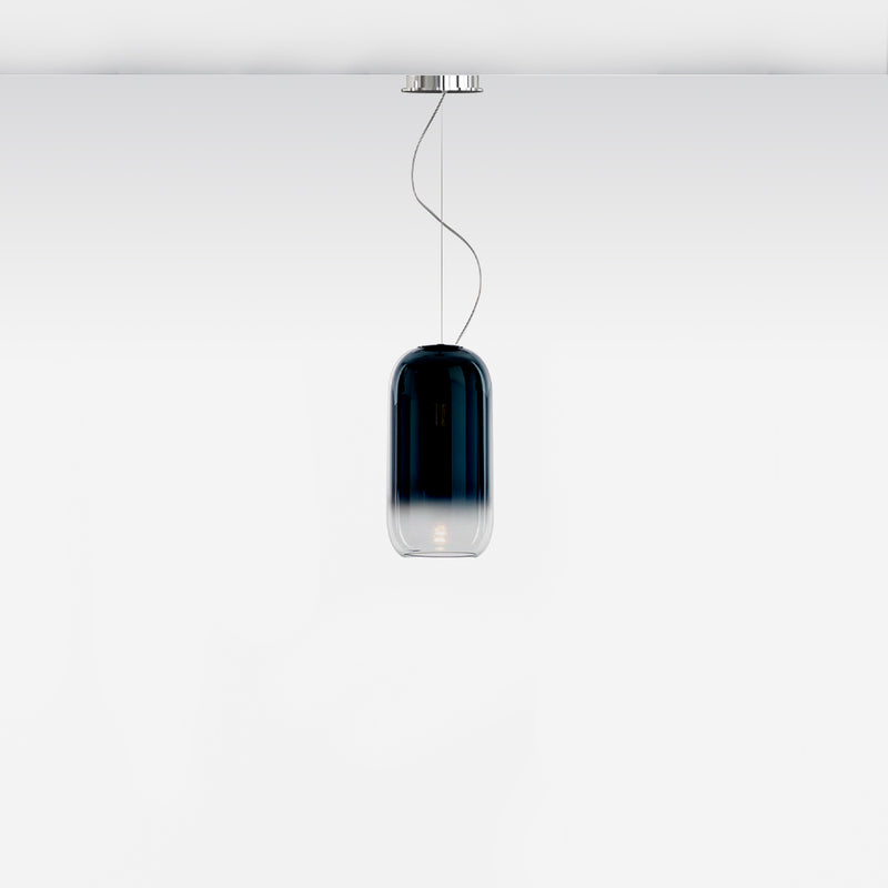 Artemide-Gople-1406058A-Gople Mini Suspension-Blue