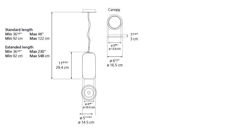 Artemide-Gople-1406048A-Gople Mini Suspension-Copper