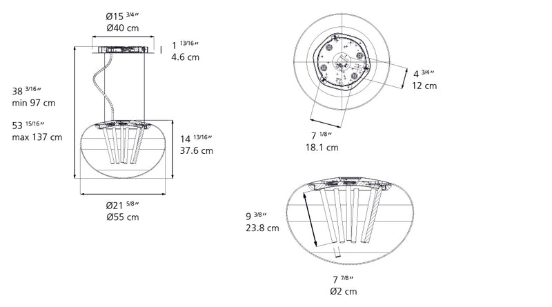 Artemide-Spectral-0341015A-Spectral Light Suspension-Transparent