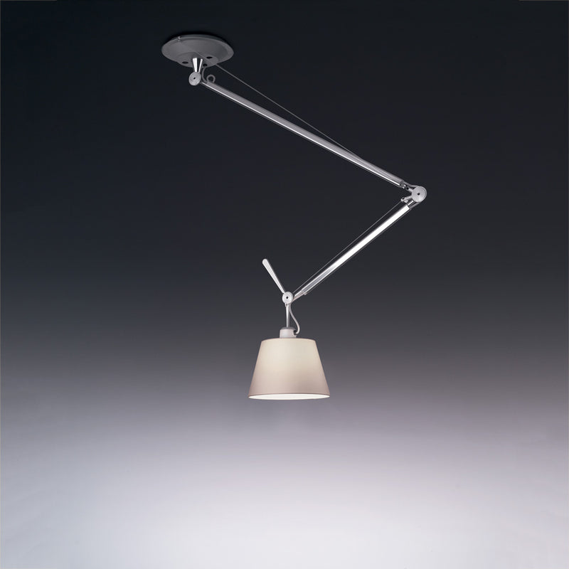 Artemide-Tolomeo-TOL1025-Tolomeo Off Center Suspension-Parchment/Polished Aluminum