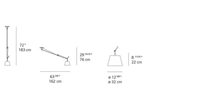 Artemide-Tolomeo-TOL1054-Tolomeo Off Center Suspension-Black/Polished Aluminum