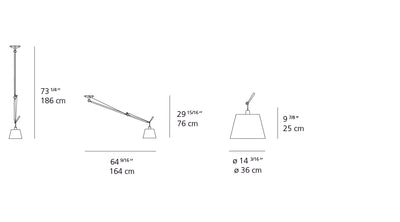 Artemide-Tolomeo-TOL1056-Tolomeo Off Center Suspension-Black/Polished Aluminum