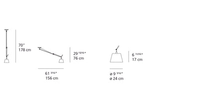 Artemide-Tolomeo-TOL1040-Tolomeo Off Center Suspension-Silver Fiber/Polished Aluminum