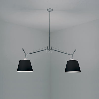 Artemide-Tolomeo-TOL1048-Tolomeo Double Shade Suspension-Aluminum/Black