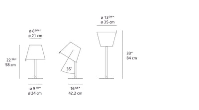 Artemide-Melampo-0315018A-Melampo Table Lamp-Grey