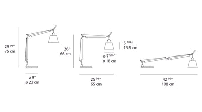 Artemide-Tolomeo-TLS0000-Tolomeo Table Lamp With Shade-Aluminum/Parchment