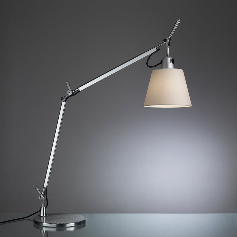 Artemide-Tolomeo-TLS0000-Tolomeo Table Lamp With Shade-Aluminum/Parchment