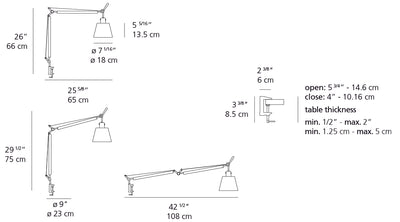 Artemide-Tolomeo-TLS0002-Tolomeo Table Lamp With Shade-Aluminum/Parchment