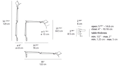 Artemide-Tolomeo-TOL0021-Tolomeo 9 Inch Classic Table Lamp-Aluminum