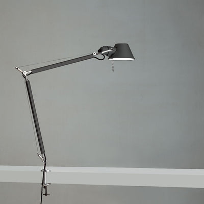 Artemide-Tolomeo-TOL0016-Tolomeo 9 Inch Classic Table Lamp-Aluminum/Black