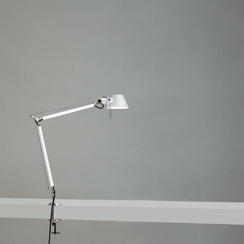 Artemide-Tolomeo-TOL0057-Tolomeo Mini Table Lamp-White (Diffuser & Body)Aluminum (Clamp)