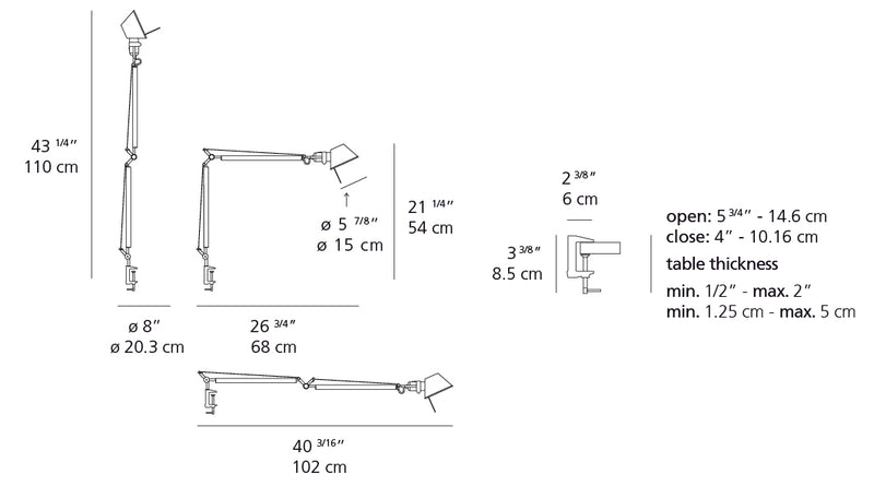 Artemide-Tolomeo-TOL0059-Tolomeo Mini LED Table Lamp-Aluminum