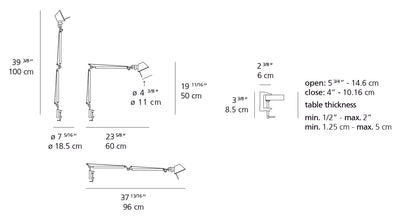 Artemide-Tolomeo-TOL0085-Tolomeo Midi LED Table Lamp-Anthracite Grey