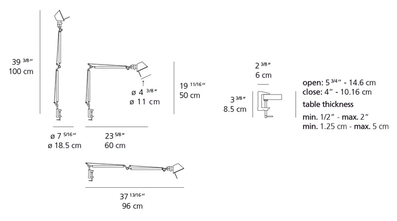 Artemide-Tolomeo-TOL0085-Tolomeo Midi LED Table Lamp-Anthracite Grey