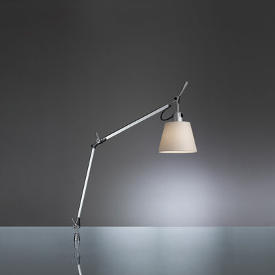 Artemide-Tolomeo-TLS0004-Tolomeo Table Lamp With Shade-Aluminum/Parchment