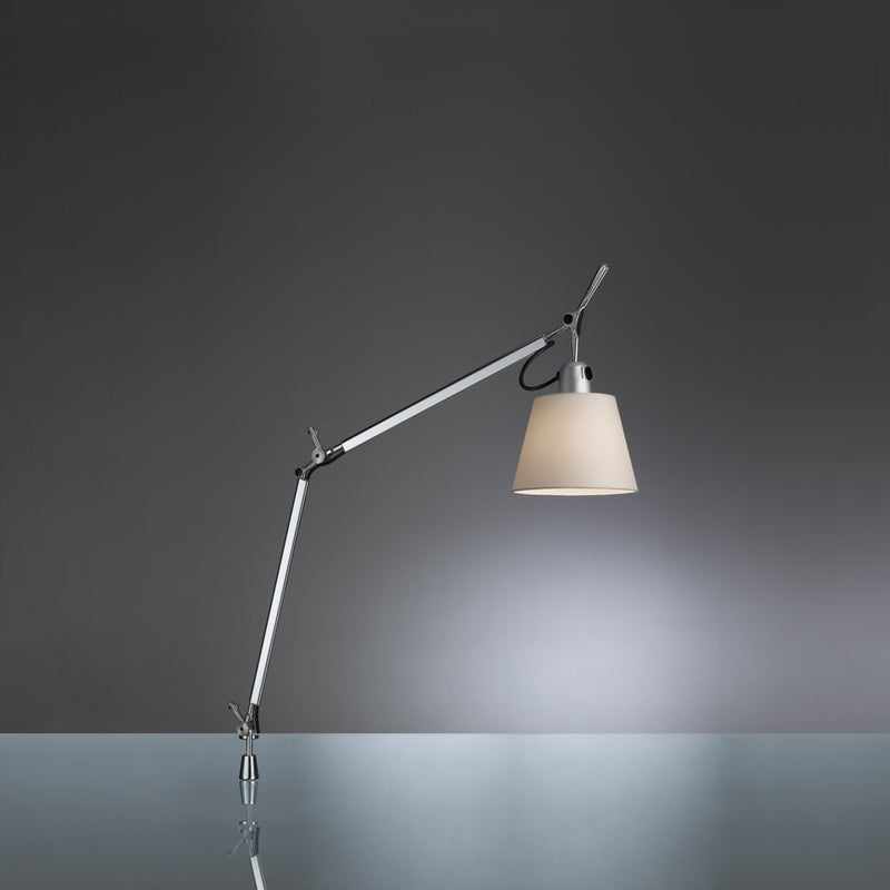 Artemide-Tolomeo-TLS0004-Tolomeo Table Lamp With Shade-Aluminum/Parchment